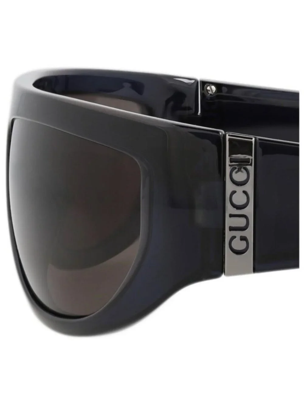 New Gucci Mens Shield/Wrap Blue Blue Grey Fashion Designer Sunglasses